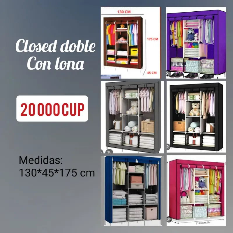 Closet de lona doble