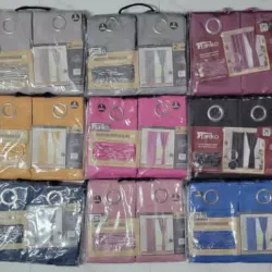 Cortina tapasol  con borlas [ rosado claro]
