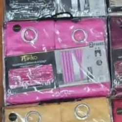 Cortina tapasol  con borlas [ rosado barbie]