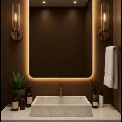 Espejo moderno con luz led [ 3 tonos]