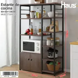 Estante de cocina con puertas