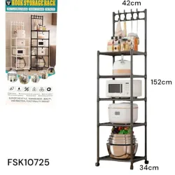 Estante de cocina vertical con ganchos y ruedas Ref42_34_139