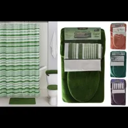 Juegos de cortina de ducha y alfombras