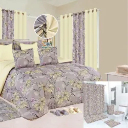 Juegos de edredon, cortinas y juego de baño talla FULL