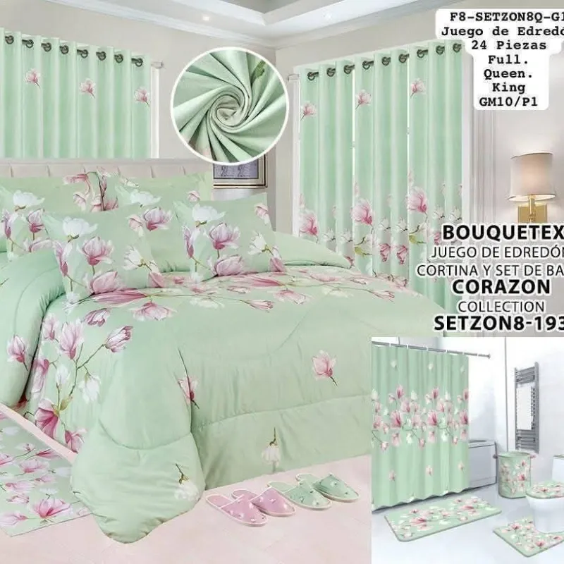 Juegos de edredon, cortinas y juego de baño