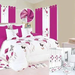 Juegos de edredon, cortinas y juego de baño talla FULL