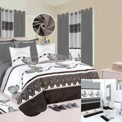 Juegos de edredon, cortinas y juego de baño talla FULL