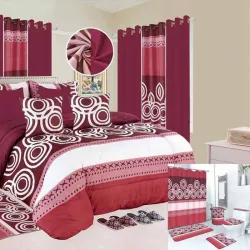 Juegos de edredon, cortinas y juego de baño talla FULL