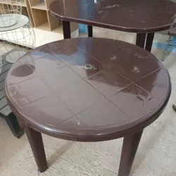 Mesa plástica redonda