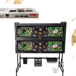 Platero de 2 gavetas para fregadero doble con diseño tropical