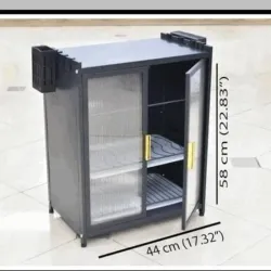 Platero de 3 niveles con puertas para encima de meseta