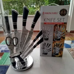 Set de cuchillos con base giratoria