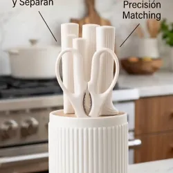 Set de cuchillos con base