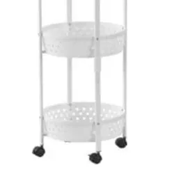 Viandero/organizador de 3 niveles con ruedas [ Blanco]