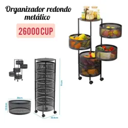 Viandero redondo metálico de 5 niveles