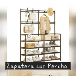 Zapatera doble con ganchos