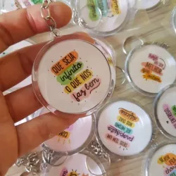 Llavero en forma de círculo.