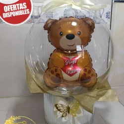 Osito encapsulado en globo burbuja