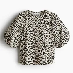 Blusa Animal Print Manga de Globo