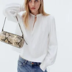 Blusa de Mangas Largas Blanca