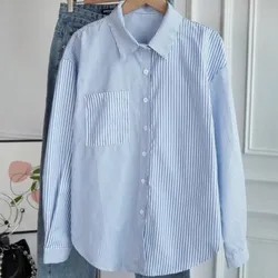 Camisa de Rayas Azul y Blanco 