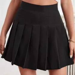 Falda de tablas Negra