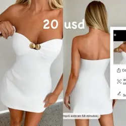 Vestido corto blanco