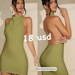 Vestido corto verde 