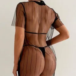 Vestido Transparente Negro