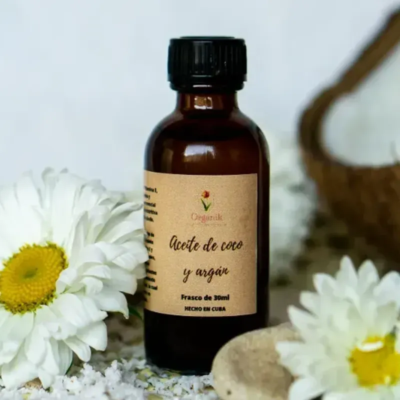 Aceite extra virgen de coco y argán