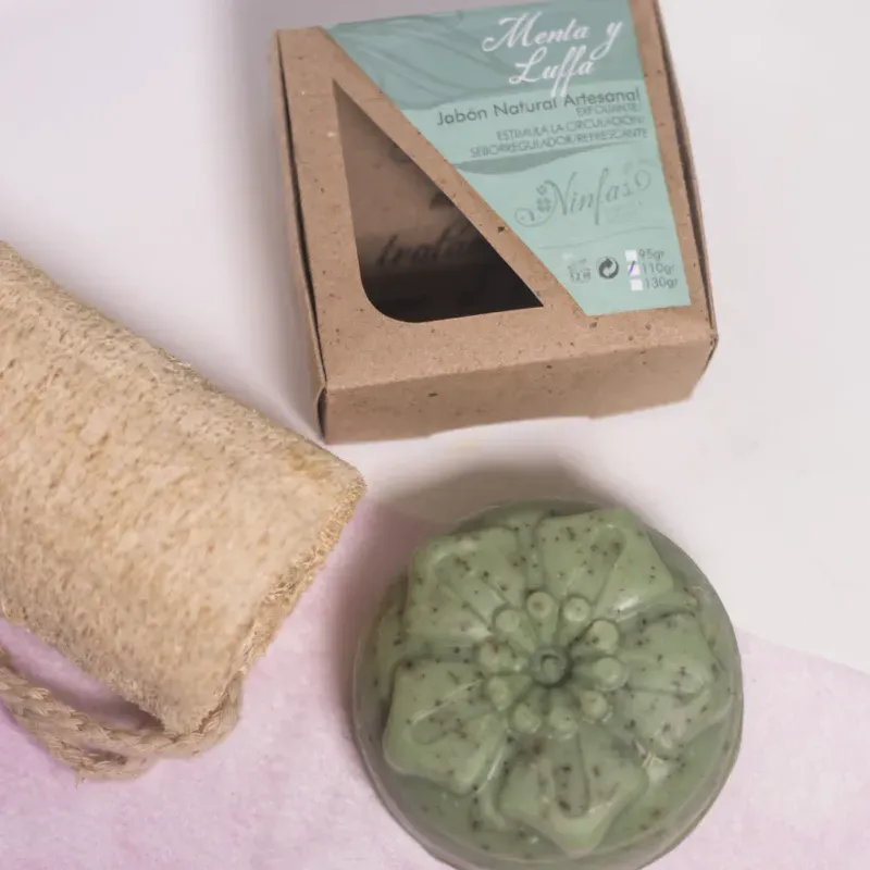 Jabón de menta y luffa