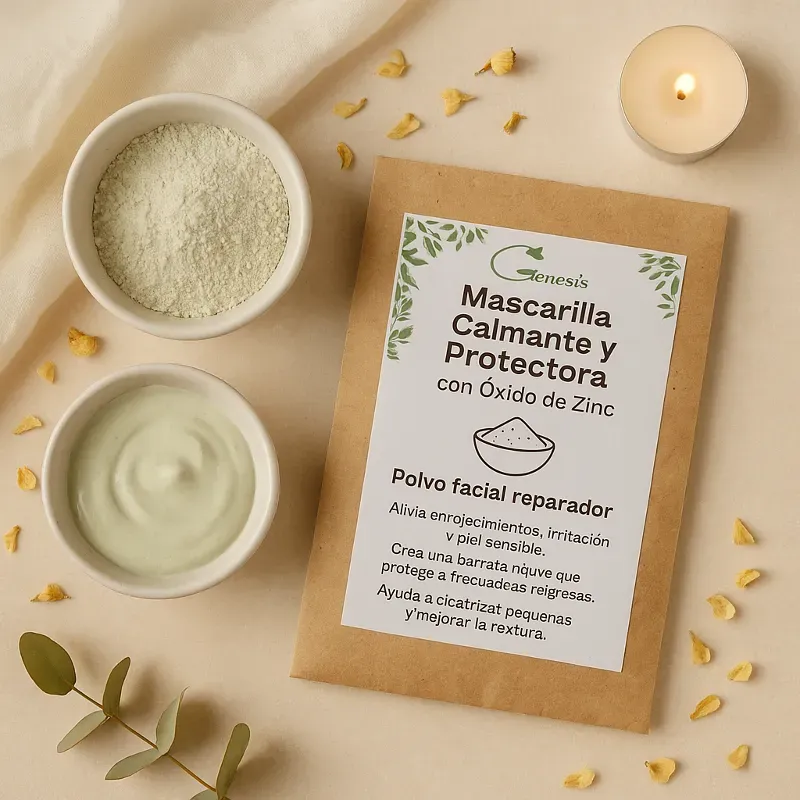 Mascarilla calmante y protectora con óxido de zinc (en polvo) 