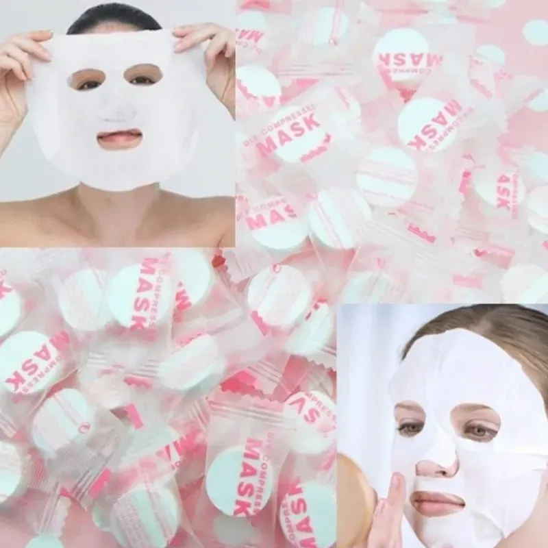 Mascarilla facial comprimida (velo) 