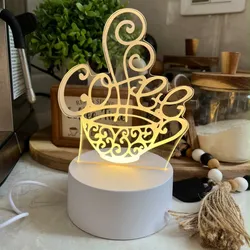 Adorno led para rincón del café