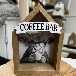 Cartel para estación de café