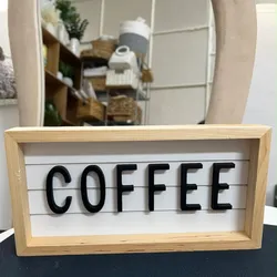 Cartel para estación de café