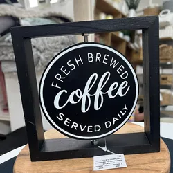 Cartel para estación de café