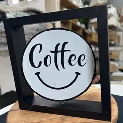 Cartel para estación de café