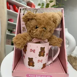 Jarra con peluche y agenda con bolígrafo 