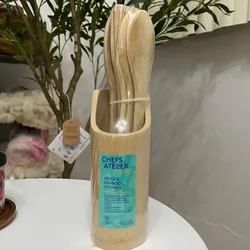 Juego de utensilios de bambú