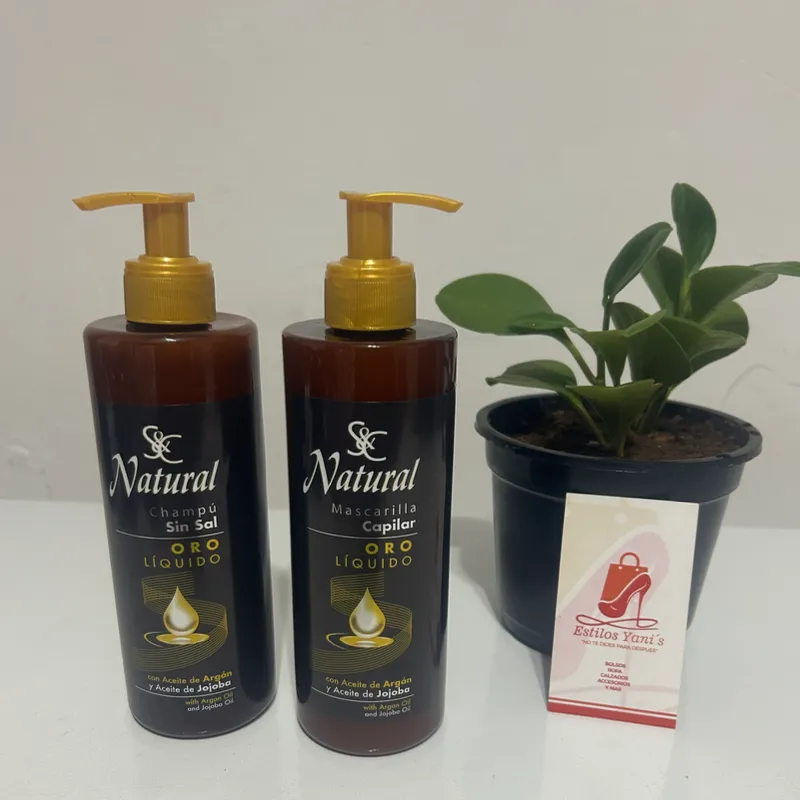 Conjunto de champú y acondicionador Oro Líquido 