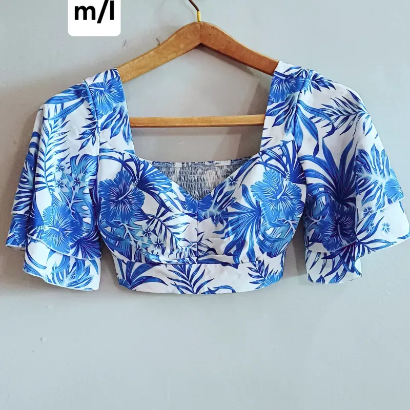 Blusas floral crop varios colores 