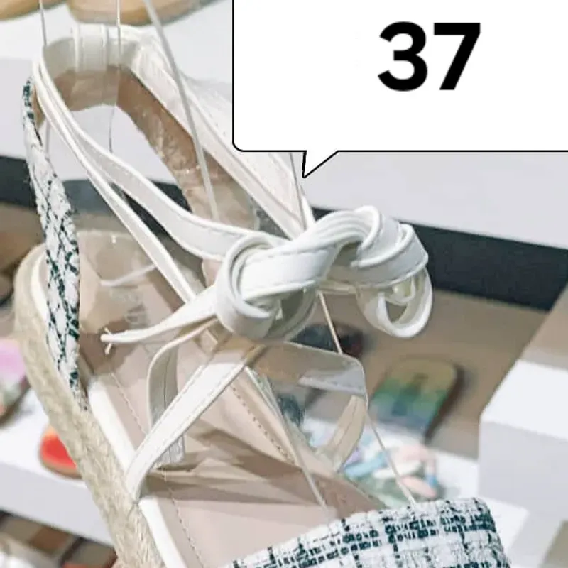 Sandalia plataforma recta de soga modelo cocaleca