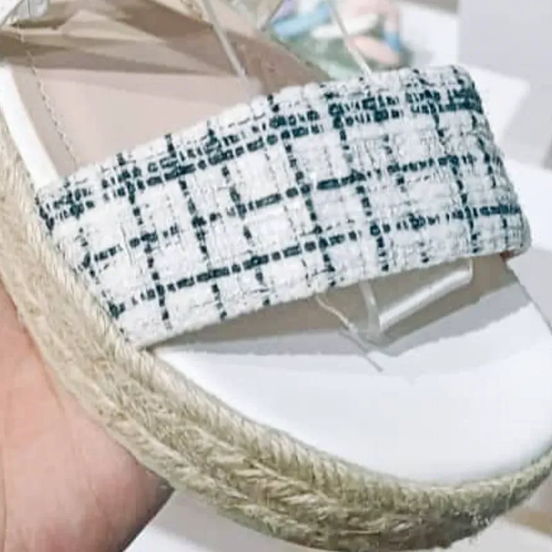 Sandalia plataforma recta de soga modelo cocaleca