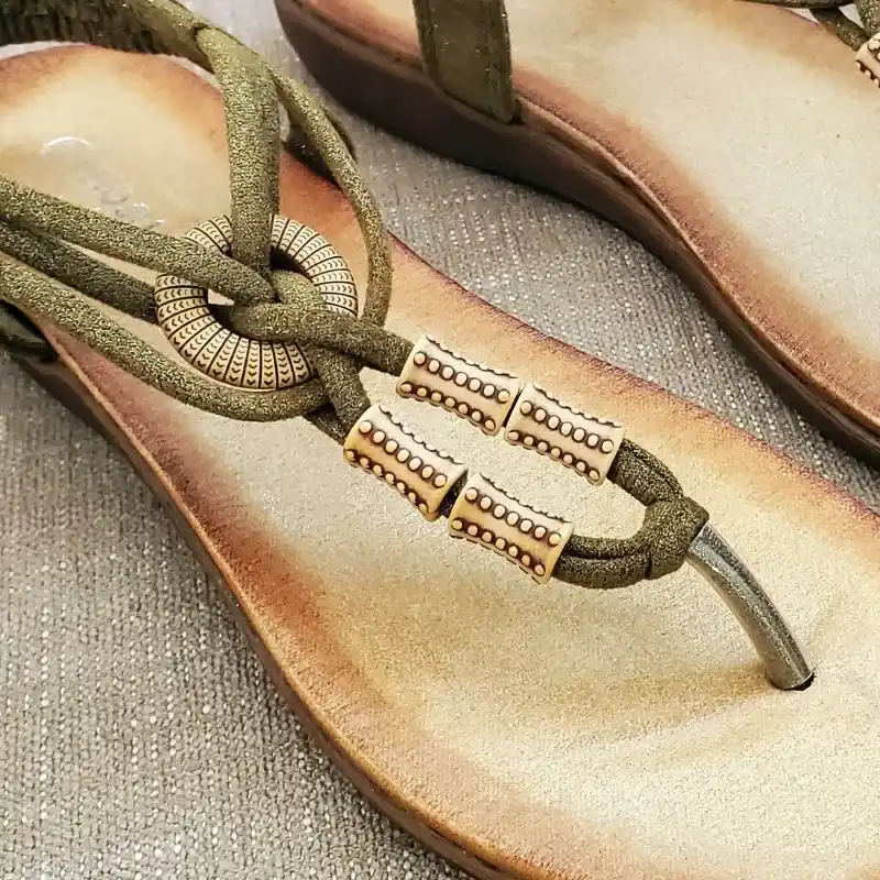 Sandalias verde aceituna confort 