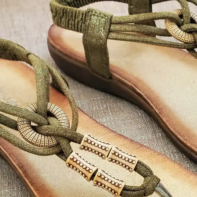 Sandalias verde aceituna confort 