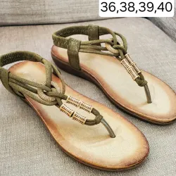 Sandalias verde aceituna confort 