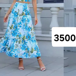 Saya estampado floral can can larga 