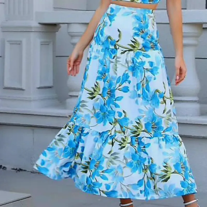 Saya estampado floral can can larga 