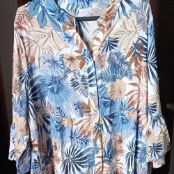 Vestido can can mangas 3/4 acampanadas 